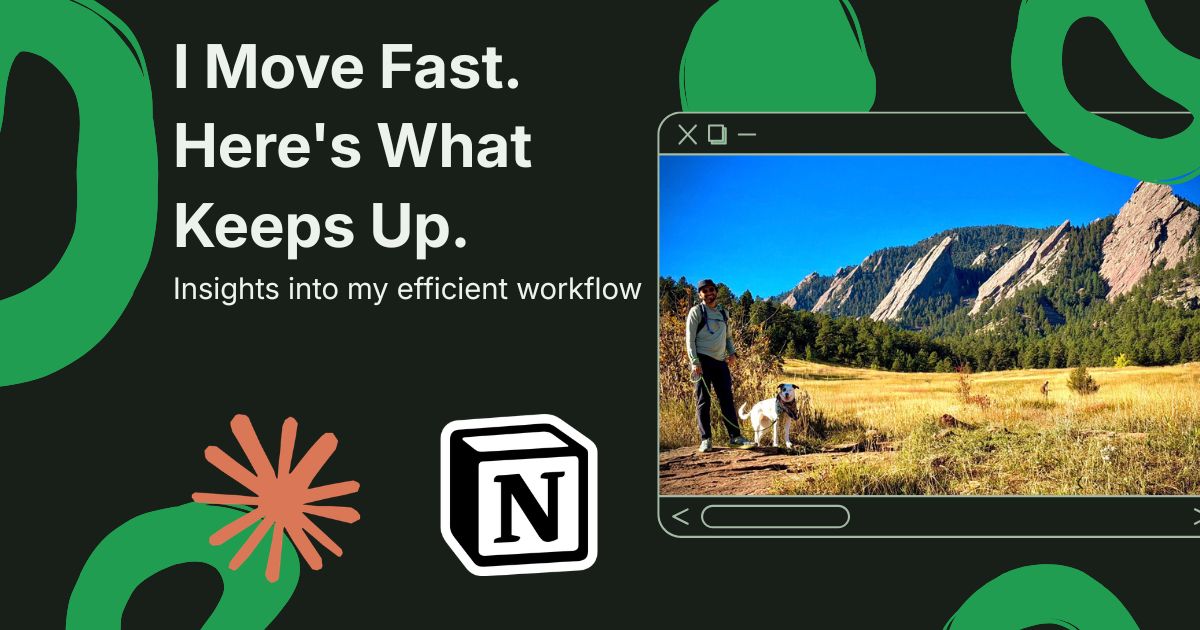 Kyle Baudour running outdoors — representing the fast-moving lifestyle that requires a frictionless knowledge system.