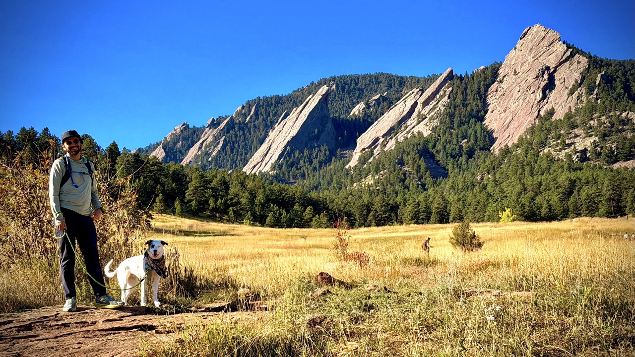 Kyle and Sierra at the Flatirons, Boulder Colorado