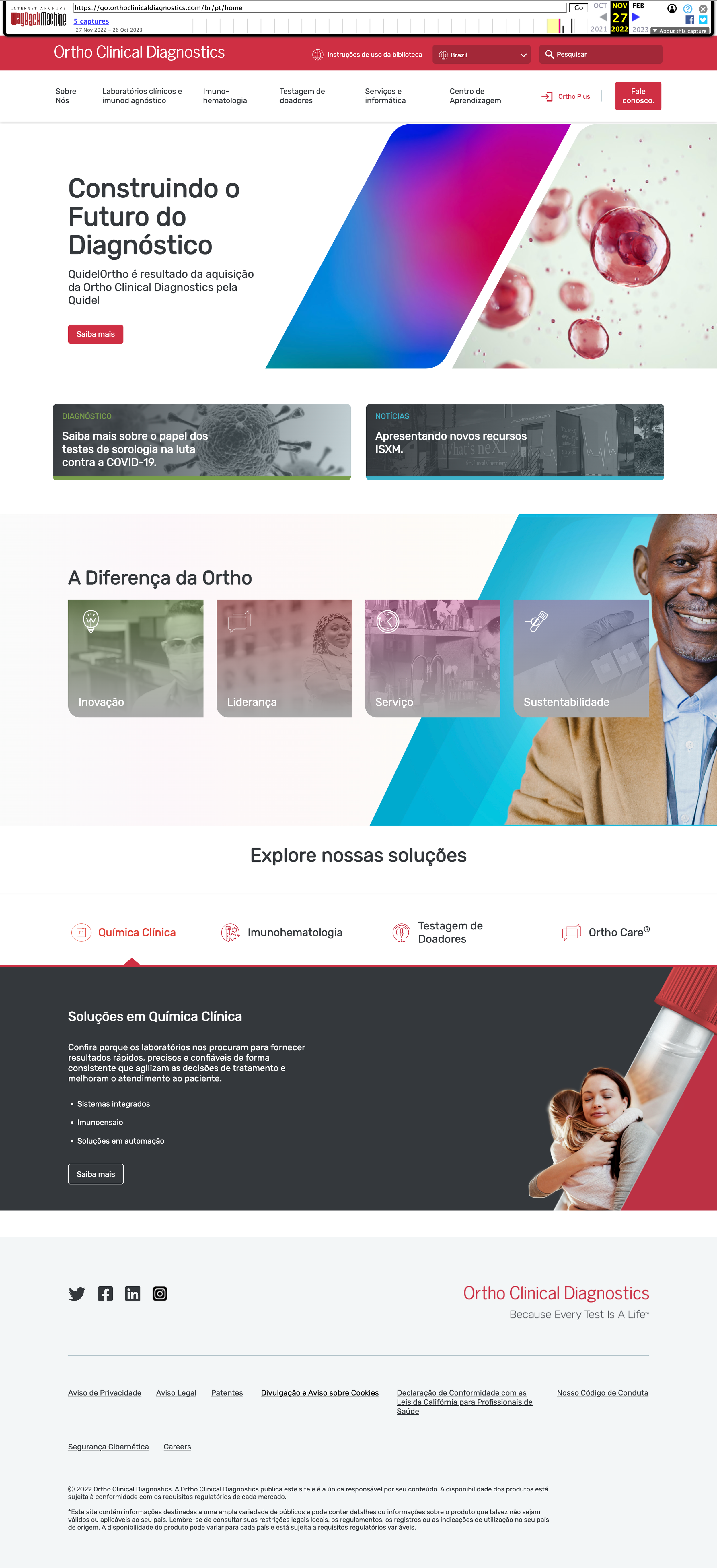 Brazil regional site in Portuguese showing consistent AEM framework applied across markets.